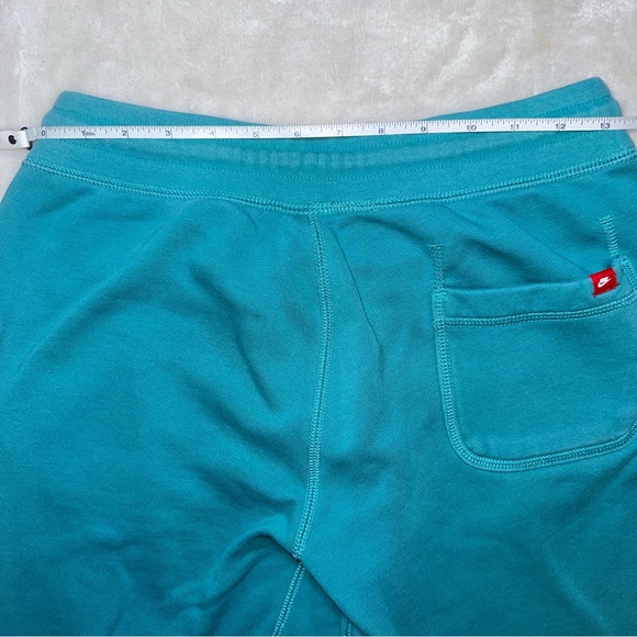 Nike Teal Blue Neon Drawstring Logo Jogger Sweatpants Size Medium - Picture 3 of 11